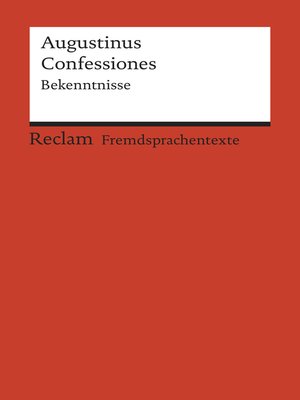 cover image of Confessiones. Bekenntnisse